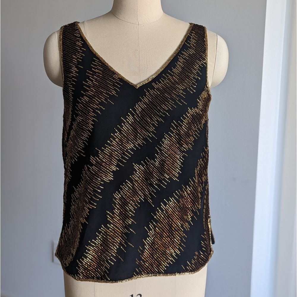 Beaded vintage Ikara top M